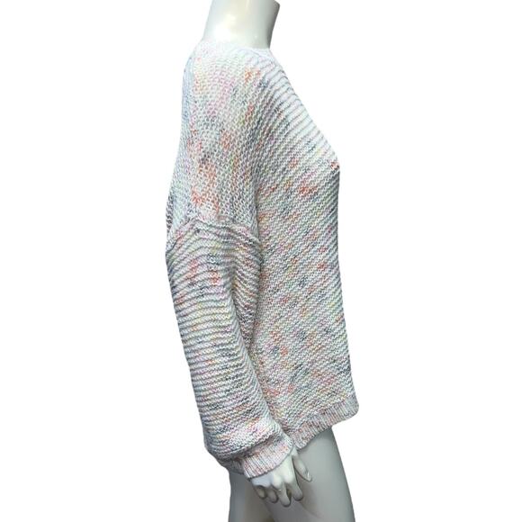 Aerie Cream Multi-Colored Open Back Tie Sweater (Medium) - Picture 4 of 8